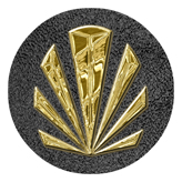 DAROUND 602 GD SH BK Gold Sunburst Shimmer Black Background